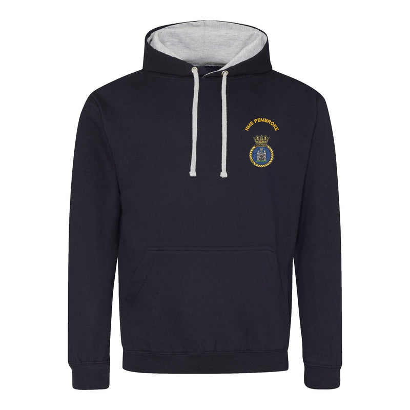 HMS Pembroke Varsity Contrast Hoodie