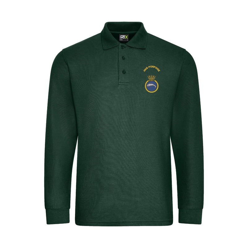 HMS Porpoise Long Sleeve Polo Shirt