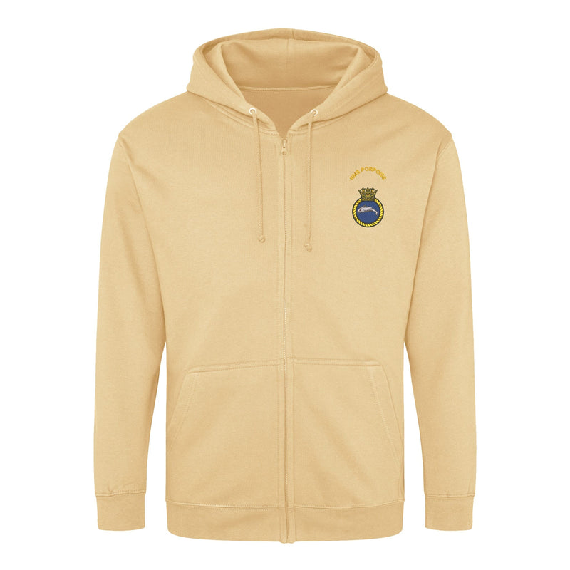 HMS Porpoise Zipped Hoodie