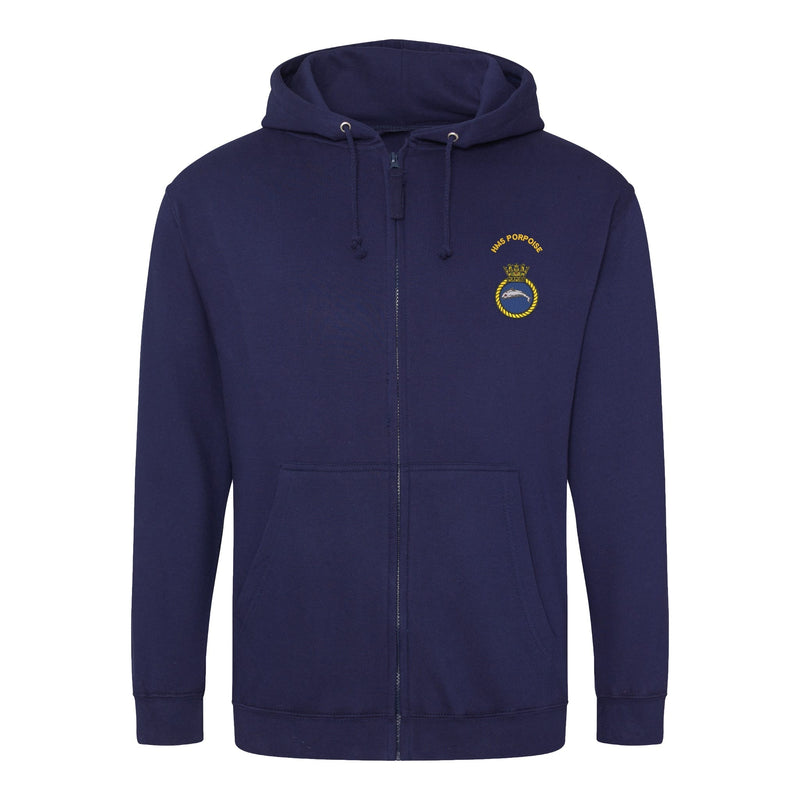 HMS Porpoise Zipped Hoodie