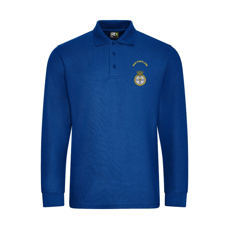 HMS Portland Long Sleeve Polo Shirt
