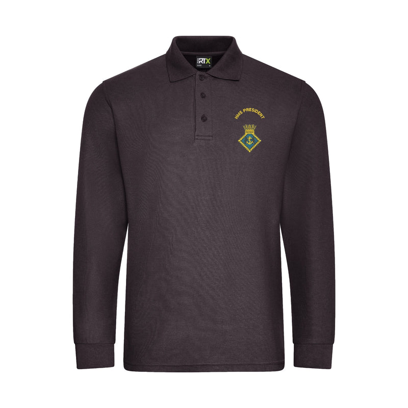 HMS President Long Sleeve Polo Shirt