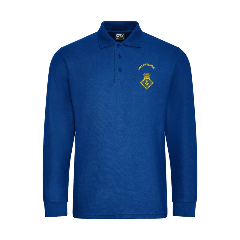 HMS President Long Sleeve Polo Shirt
