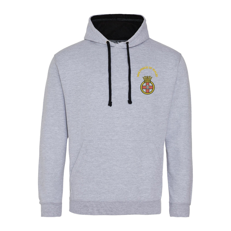 HMS Prince of Wales Varsity Contrast Hoodie