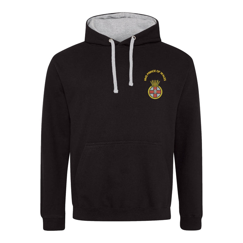HMS Prince of Wales Varsity Contrast Hoodie