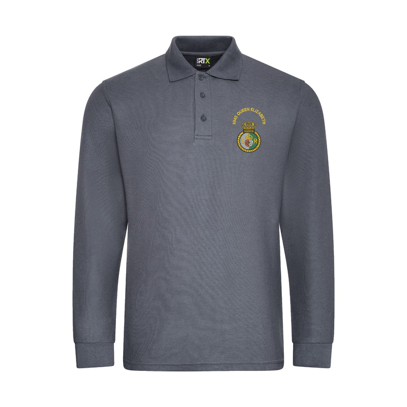 HMS Queen Elizabeth Long Sleeve Polo Shirt