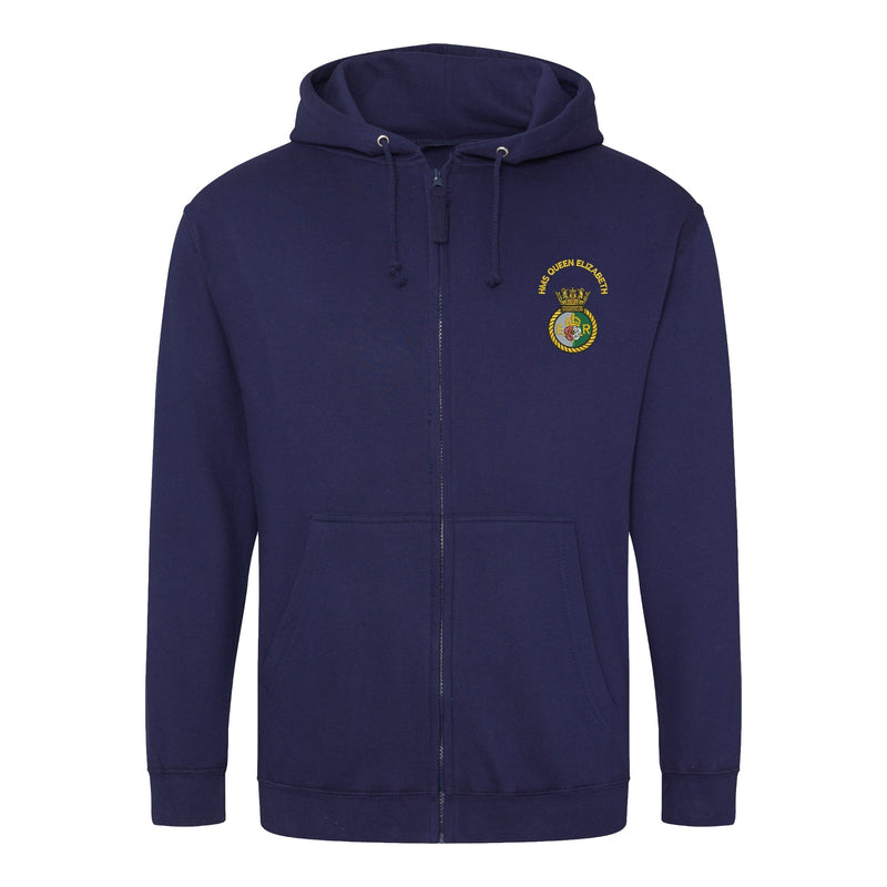 HMS Queen Elizabeth Zipped Hoodie