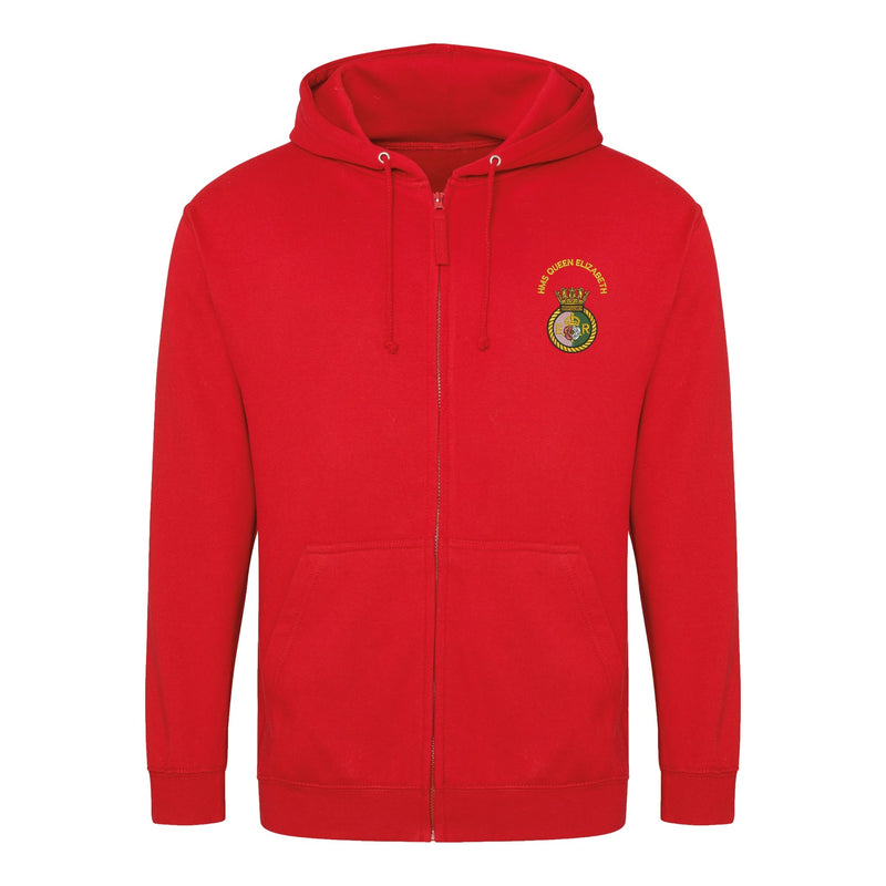 HMS Queen Elizabeth Zipped Hoodie