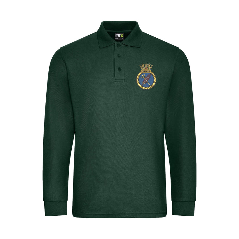 HMS Relentless Long Sleeve Polo Shirt