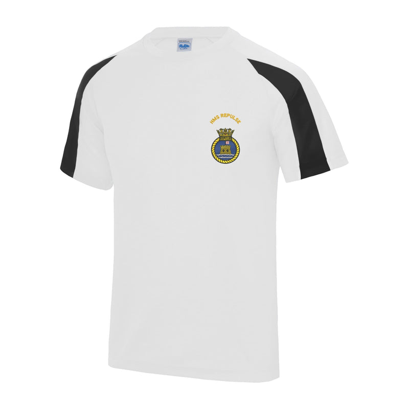 HMS Repulse Contrast Polyester T-Shirt