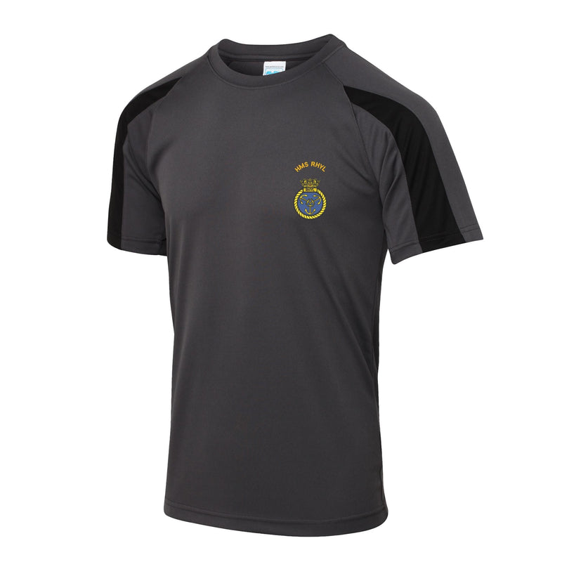 HMS Rhyl Contrast Polyester T-Shirt
