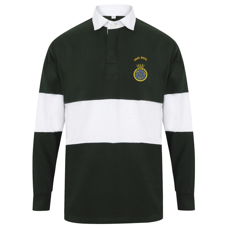 HMS Rhyl Front Row Long Sleeve Panelled Rugby Shirt