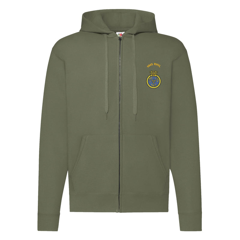 HMS Rhyl Zipped Hoodie