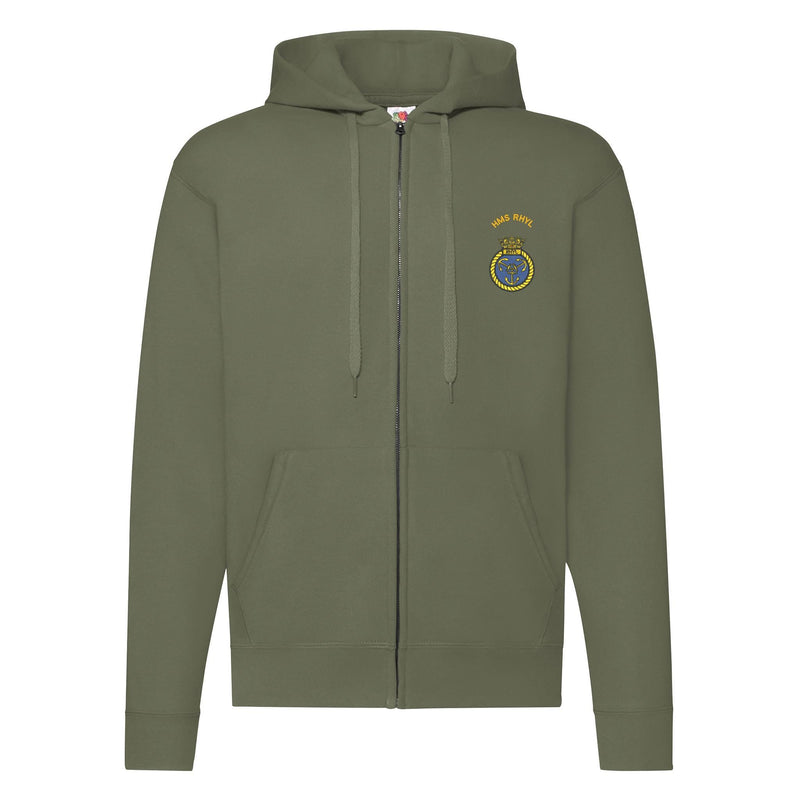 HMS Rhyl Zipped Hoodie