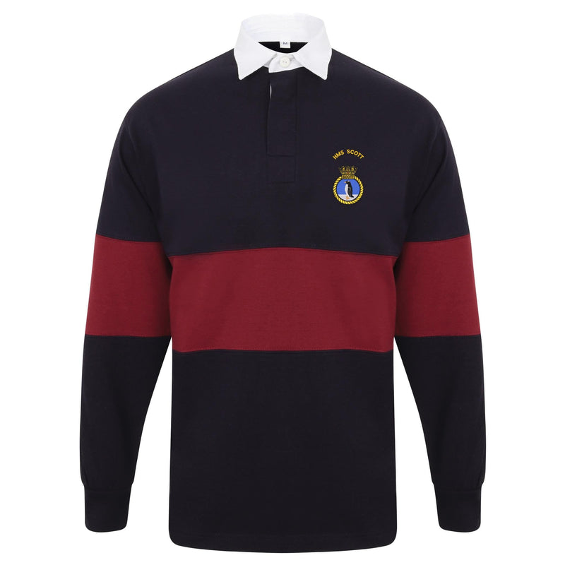 HMS Scott Long Sleeve Panelled Rugby Shirt
