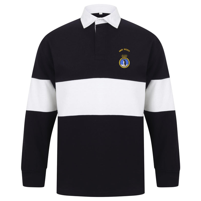 HMS Scott Long Sleeve Panelled Rugby Shirt