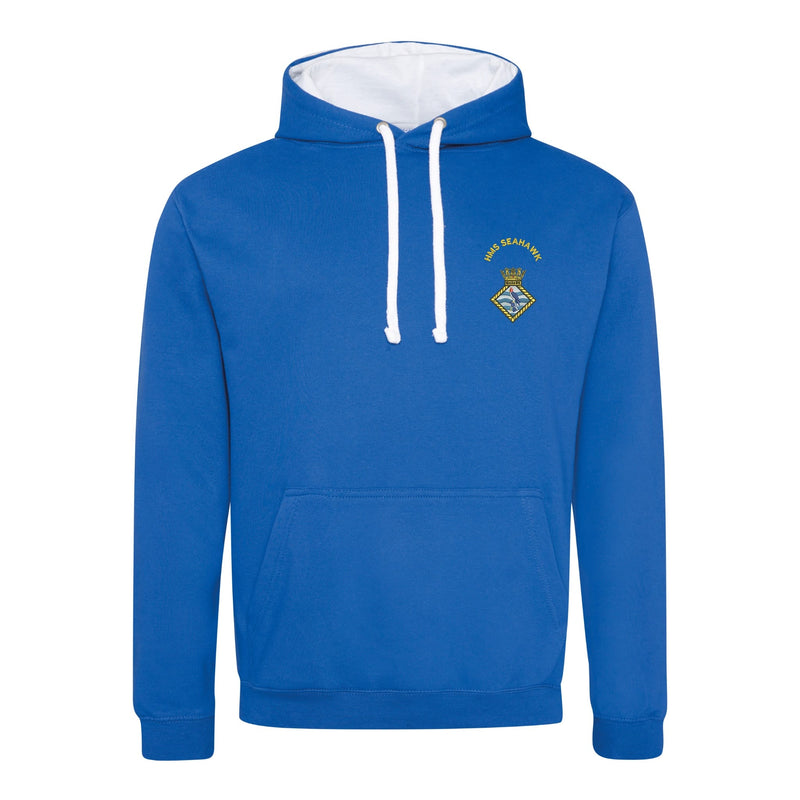 HMS Seahawk (RNAS Culdrose) Varsity Contrast Hoodie