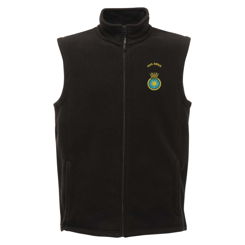 HMS Sirius Regatta Fleece Bodywarmer