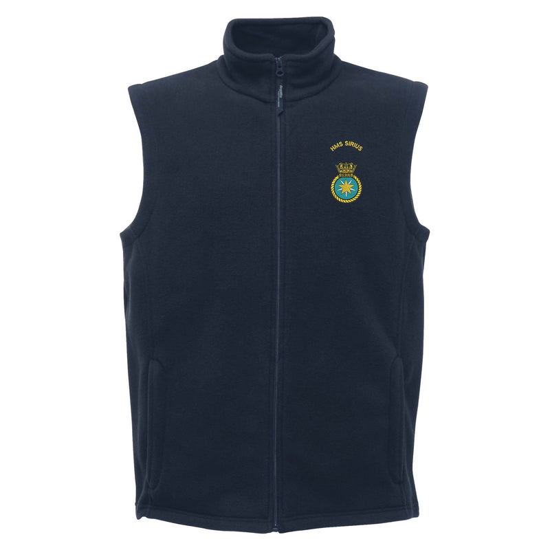 HMS Sirius Regatta Fleece Bodywarmer