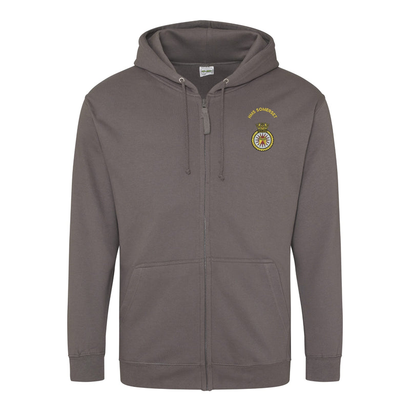 HMS Somerset Zipped Hoodie