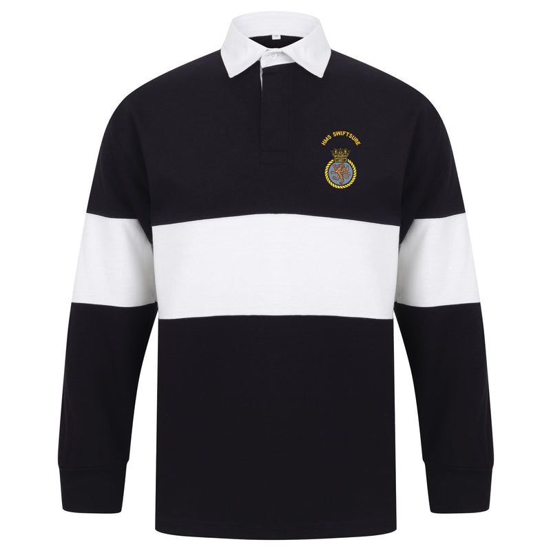 HMS Swiftsure Long Sleeve Panelled Rugby Shirt