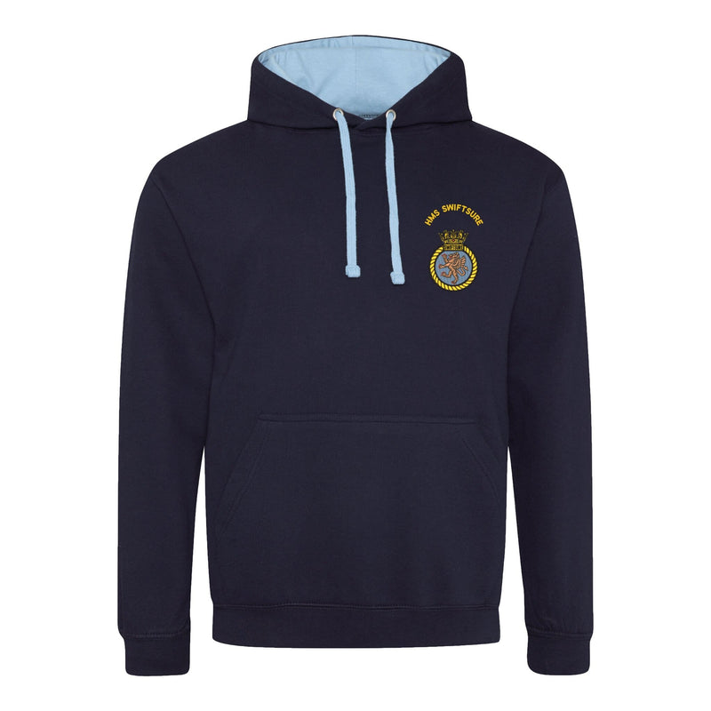 HMS Swiftsure Varsity Contrast Hoodie