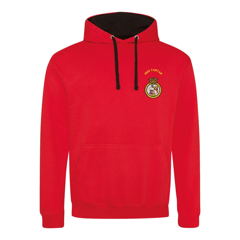 HMS Tartar Varsity Contrast Hoodie