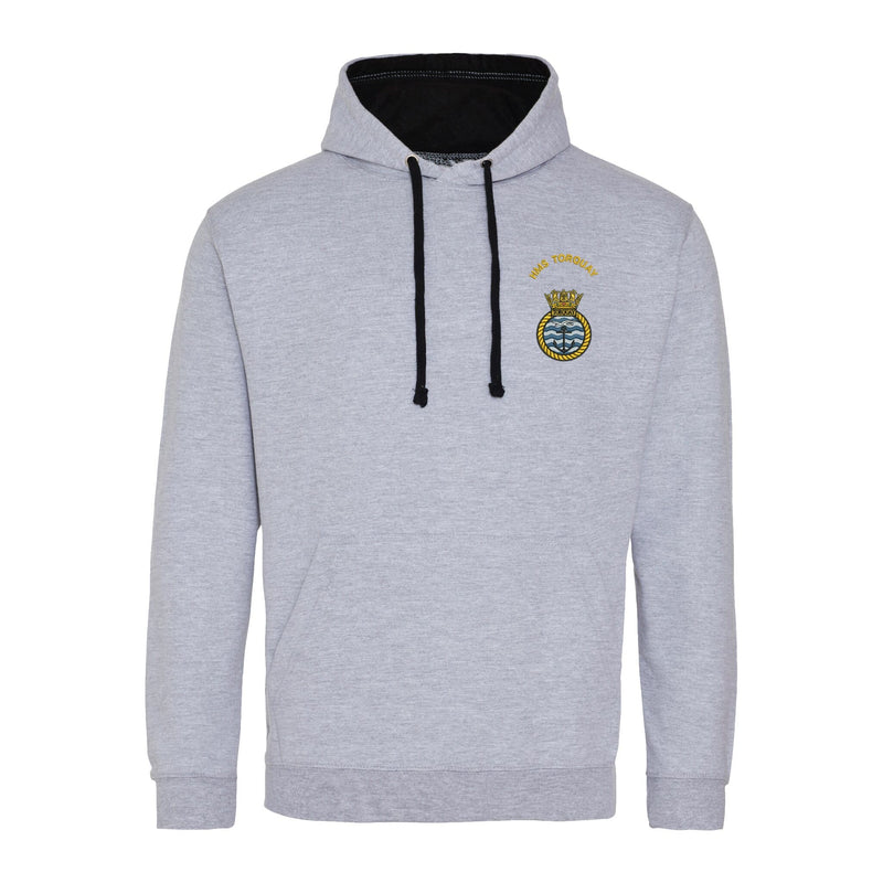 HMS Torquay Varsity Contrast Hoodie