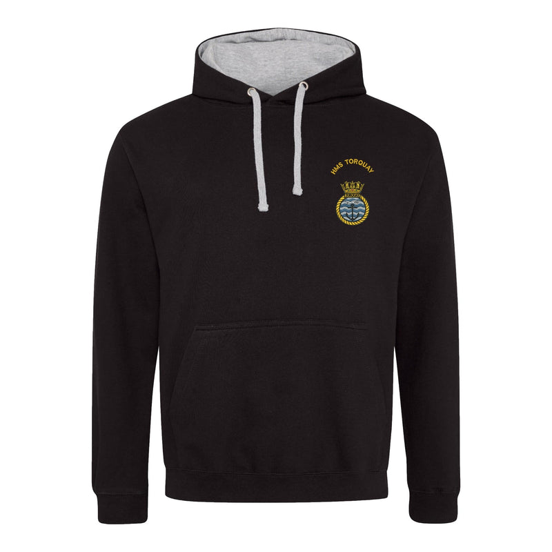 HMS Torquay Varsity Contrast Hoodie