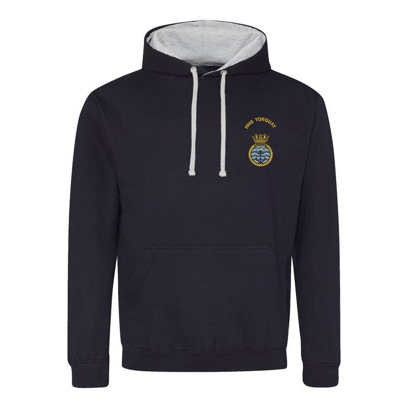 HMS Torquay Varsity Contrast Hoodie