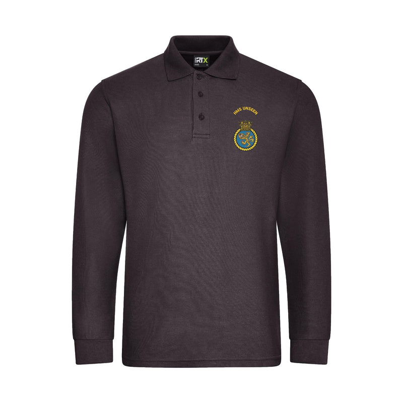 HMS Unseen Long Sleeve Polo Shirt