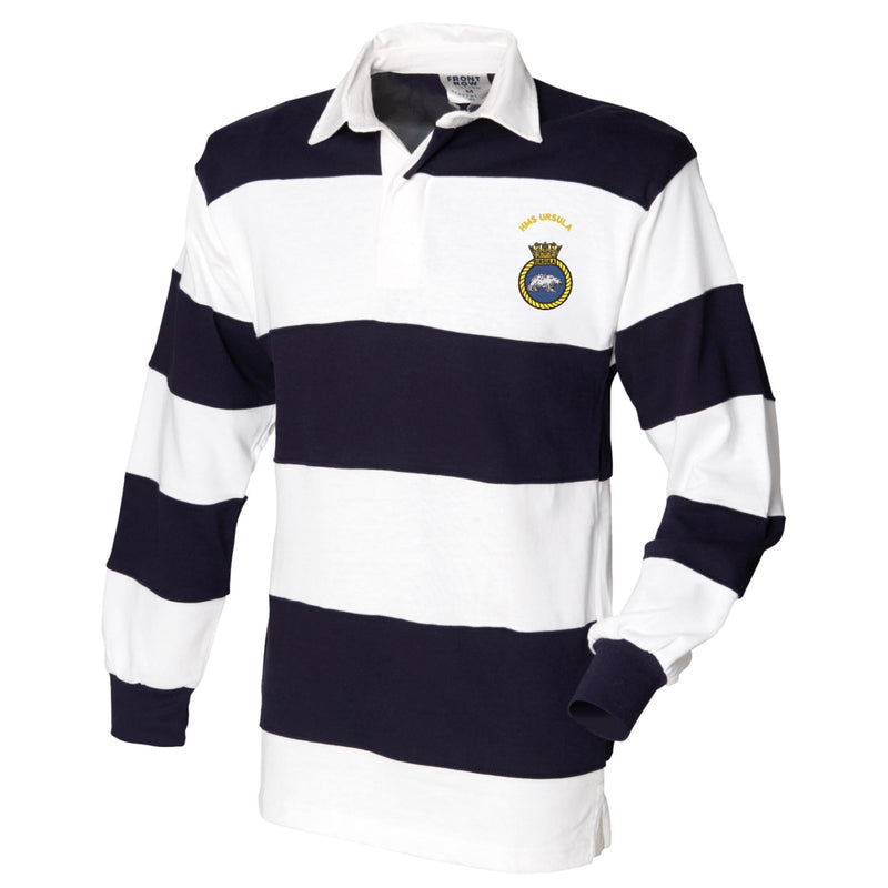 HMS Ursula Front Row Sewn Stripe Long Sleeve Rugby Shirt