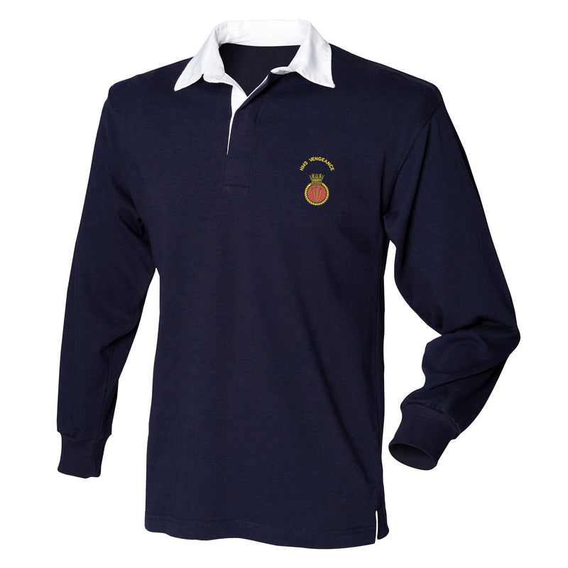 HMS Vengeance Front Row Long Sleeve Rugby Shirt