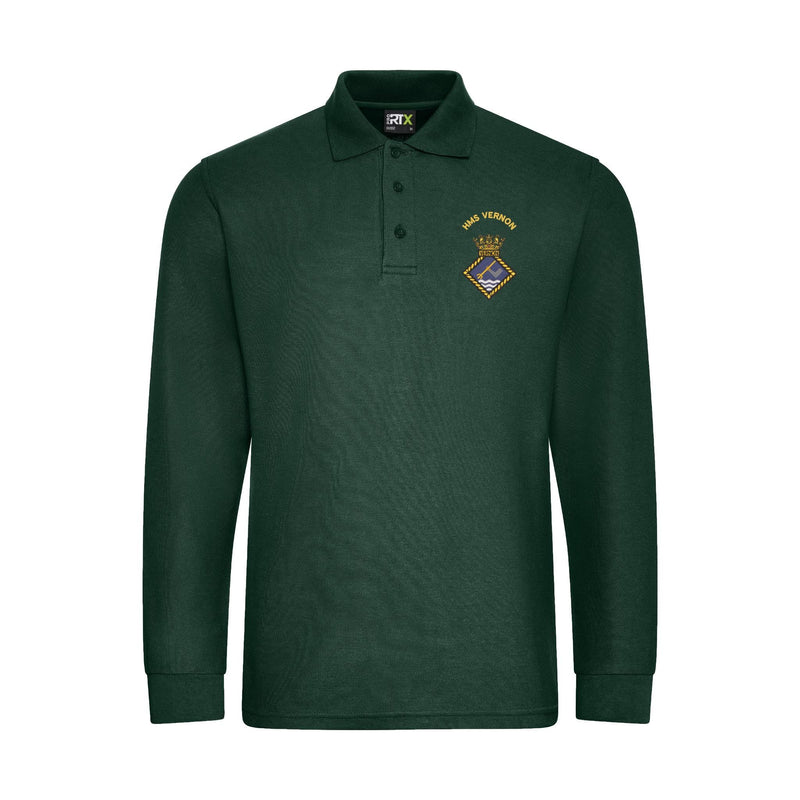 HMS Vernon Long Sleeve Polo Shirt