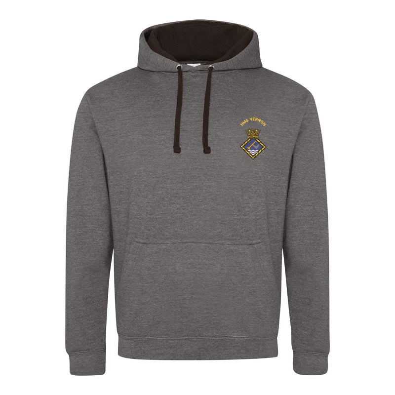 HMS Vernon Varsity Contrast Hoodie
