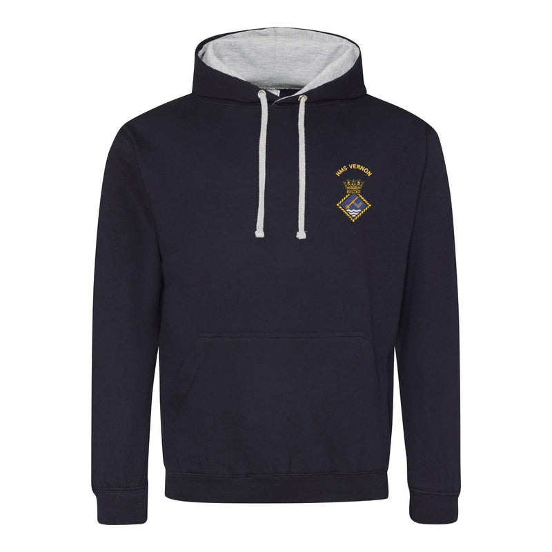 HMS Vernon Varsity Contrast Hoodie