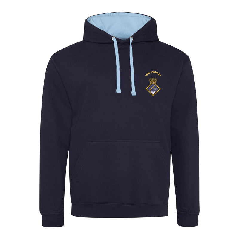 HMS Vernon Varsity Contrast Hoodie