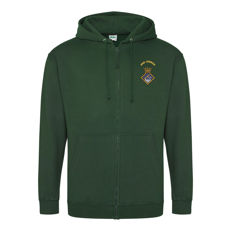 HMS Vernon Zipped Hoodie