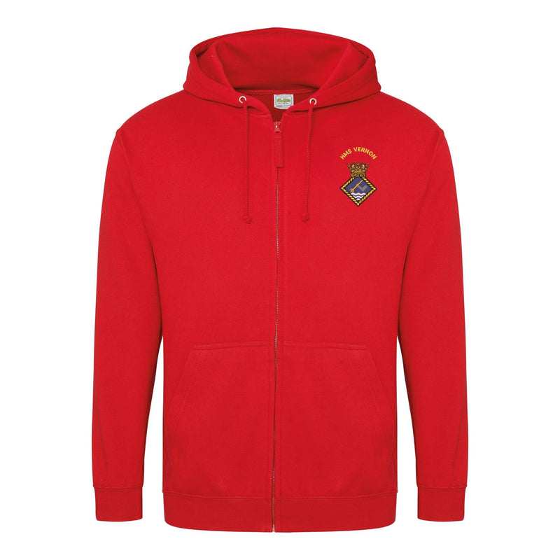 HMS Vernon Zipped Hoodie