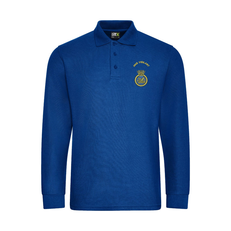 HMS Vigilant Long Sleeve Polo Shirt