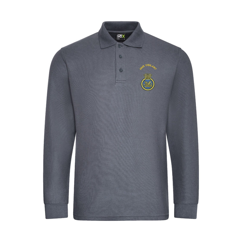 HMS Vigilant Long Sleeve Polo Shirt