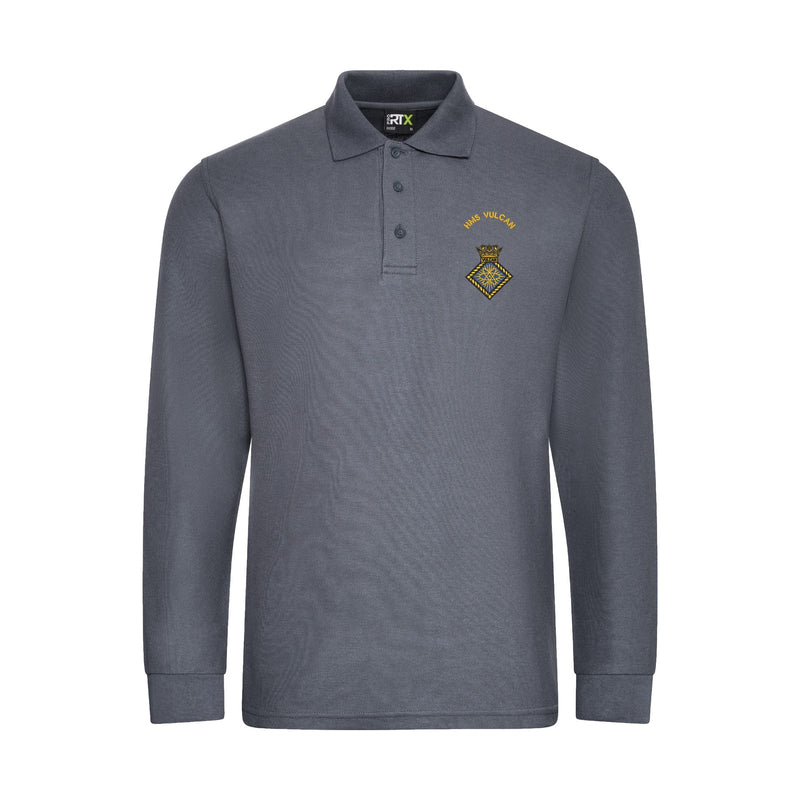 HMS Vulcan Long Sleeve Polo Shirt