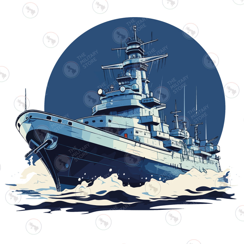 Battleship Printed T-Shirt