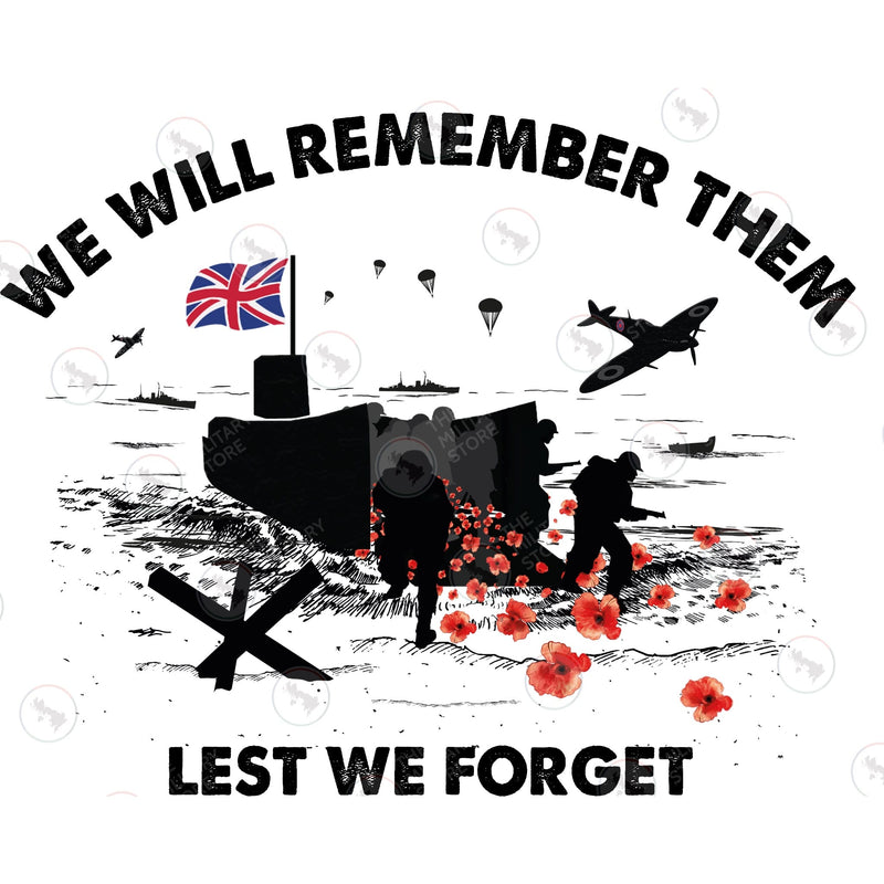 D-Day Landing - Poppy Printed T-Shirt