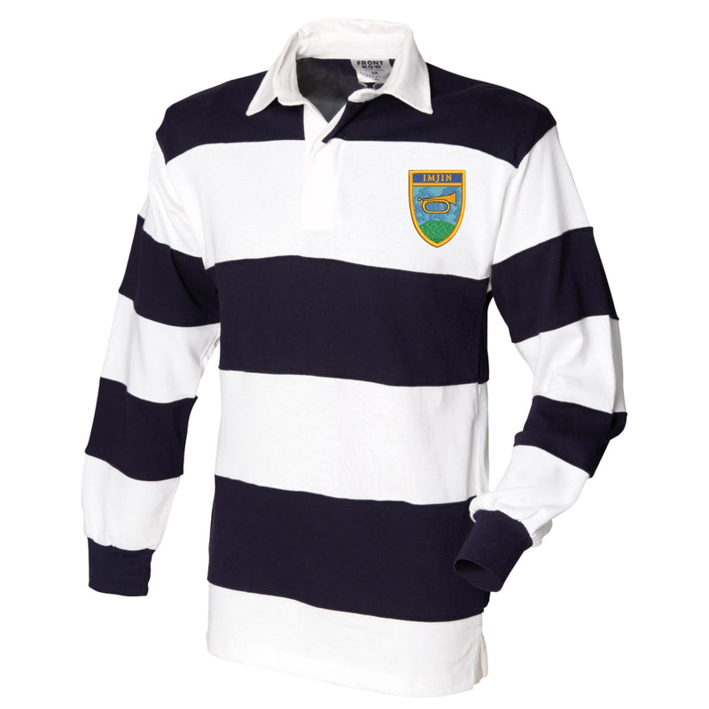 Imjin Company Front Row Sewn Stripe Long Sleeve Rugby Shirt