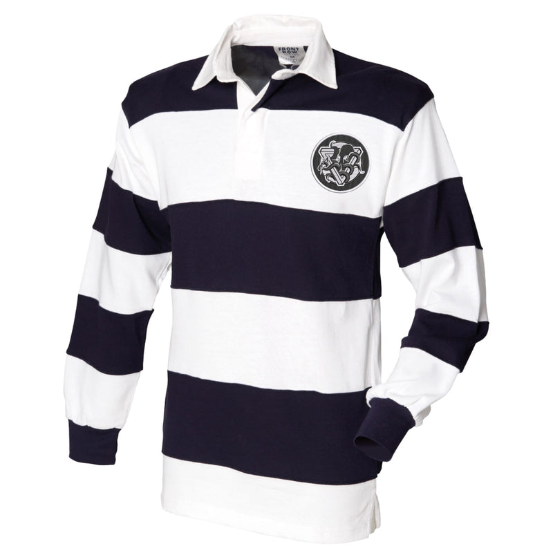 Information Operations (Info Op) Front Row Sewn Stripe Long Sleeve Rugby Shirt