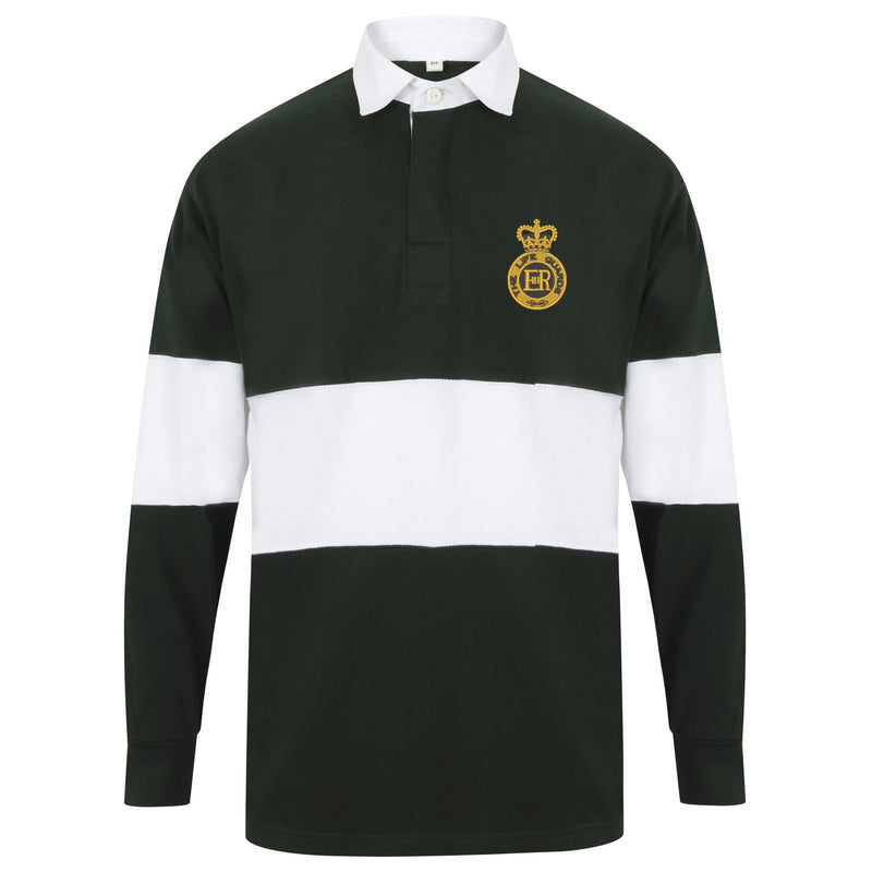 Life Guards Cap Badge Long Sleeve Panelled Rugby Shirt