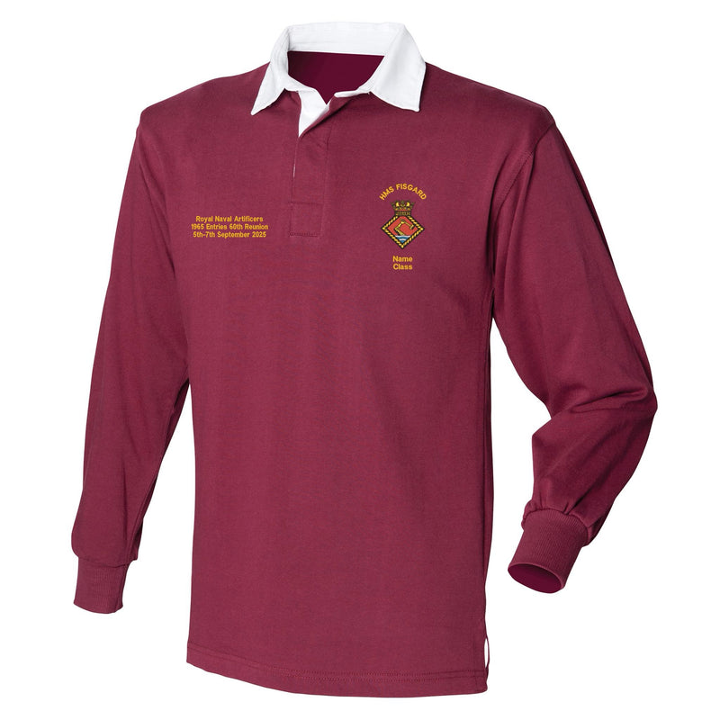 HMS Fisgard Long Sleeve Rugby Shirt - Royal Navy Artificers Reunion 2025