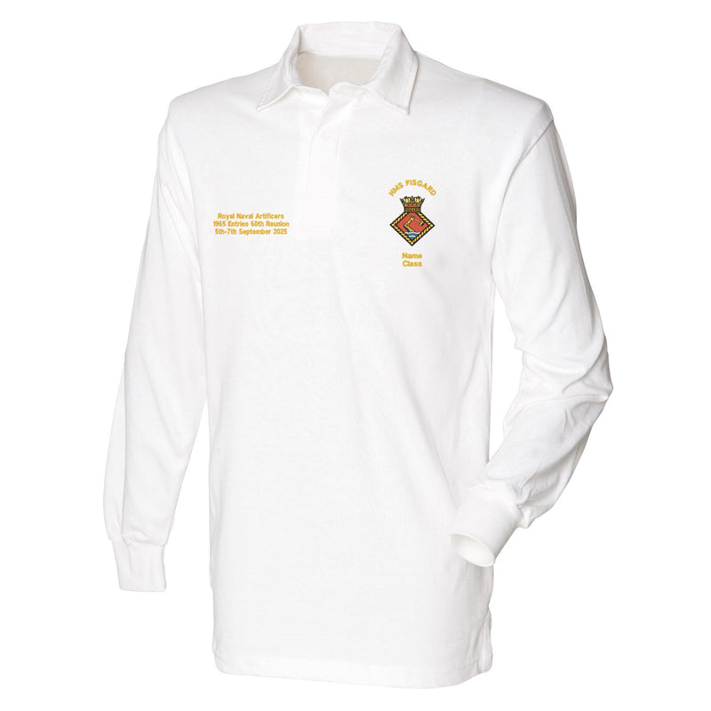 HMS Fisgard Long Sleeve Rugby Shirt - Royal Navy Artificers Reunion 2025