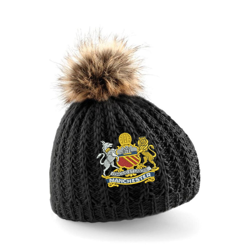 Manchester Regiment Pom Pom Beanie Hat